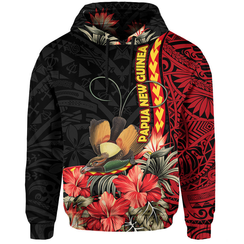 Custom Personalised Papua New Guinea Hoodie Unique Bird With Tropical Vintage Plant - Wonder Print Shop