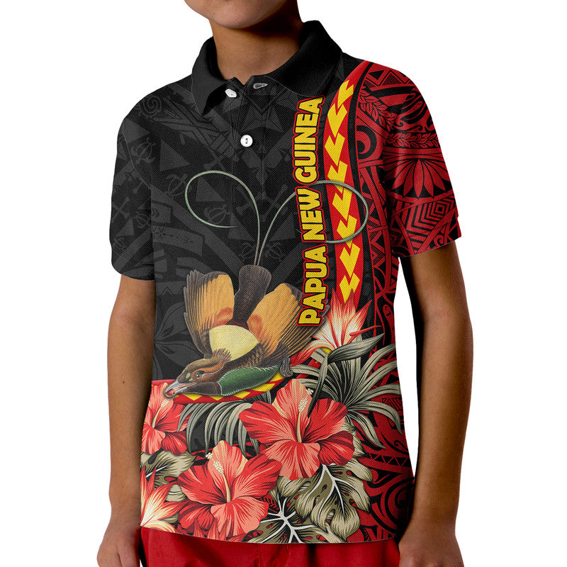 Custom Papua New Guinea Polo Shirt Unique Bird With Tropical Vintage Plant - Wonder Print Shop