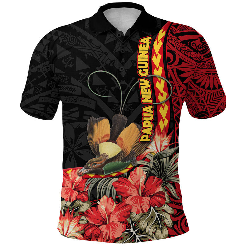 Papua New Guinea Polo Shirt Unique Bird With Tropical Vintage Plant - Wonder Print Shop