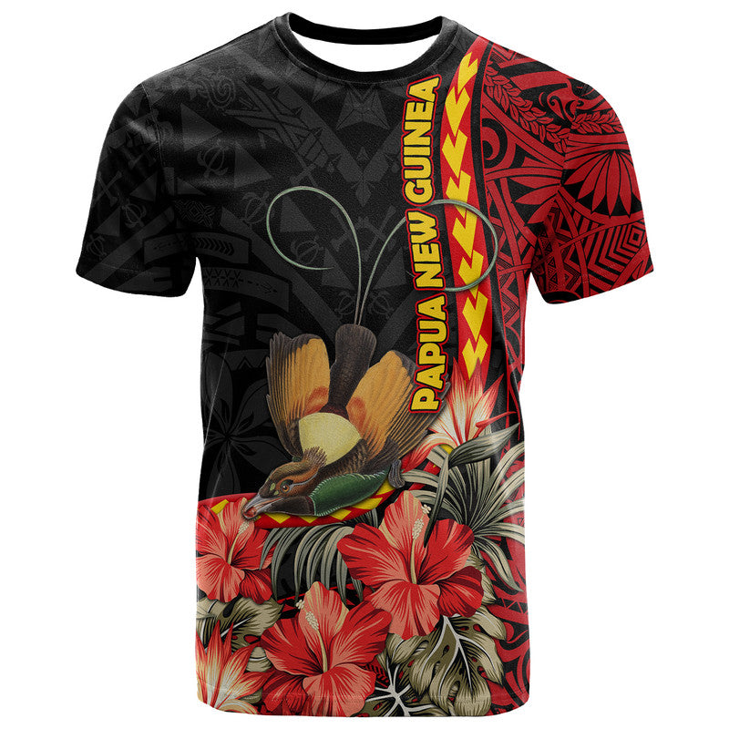 Custom Papua New Guinea T Shirt Unique Bird With Tropical Vintage Plant - Wonder Print Shop