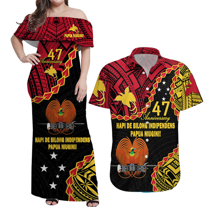 Papua New Guinea 47th Anniversary Matching Hawaiian Shirt And Dress LT9 - Wonder Print Shop