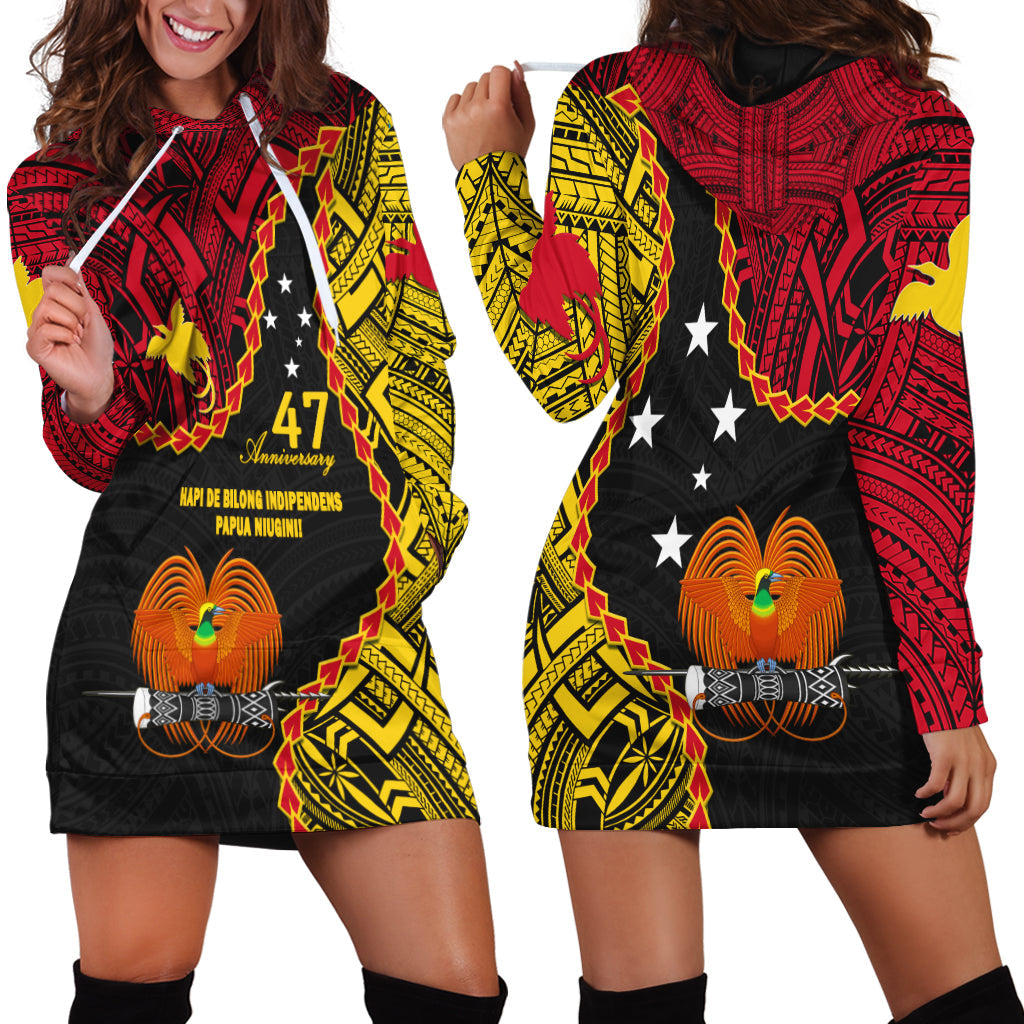 Papua New Guinea 47th Anniversary Hoodie Dress Hapi De bilong Indipendens Papua Niugini - Wonder Print Shop