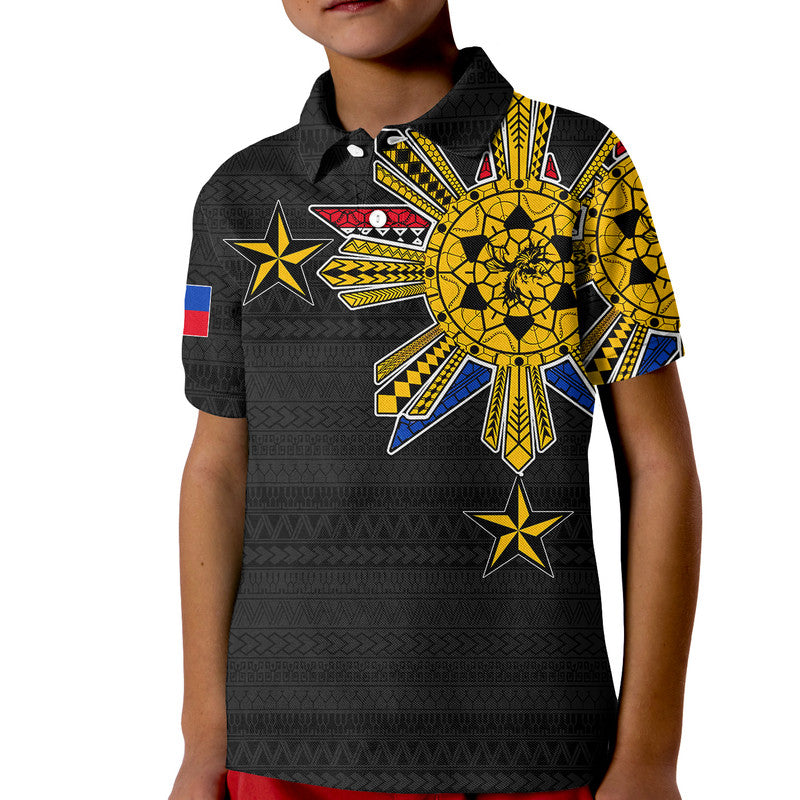 Custom Filipino Polo Shirt Tribal Black Style LT6 - Wonder Print Shop