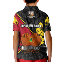 The Kumuls PNG Polo Shirt KID Papua New Guinea Polynesian Dynamic Style Black - Wonder Print Shop