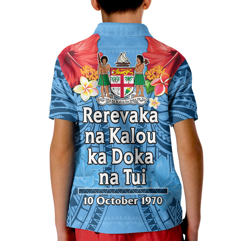 Fiji 1970 Polo Shirt KID Happy 52 Years Independence Anniversary - Wonder Print Shop