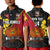 (Custom Text and Number) The Kumuls PNG Polo Shirt KID Papua New Guinea Polynesian Dynamic Style Black - Wonder Print Shop