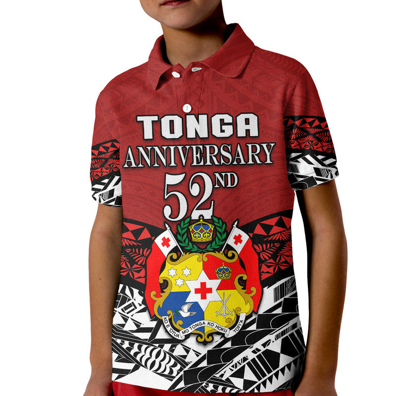 Tonga Polo Shirt KID Independence Anniversary Special Version 2022 - Wonder Print Shop