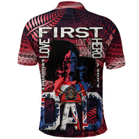Fathers Day New Zealand Firefighter Dad Polo Shirt Maori Pattern Style - Wonder Print Shop
