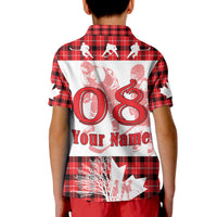 Custom Fathers Day Canada Hockey Polo Shirt Maple Leaf Tartan - Wonder Print Shop