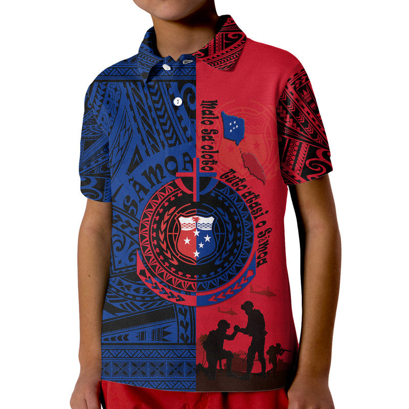 Custom Samoa Polo Shirt Independence Day Military Polynesian Pattern - Wonder Print Shop