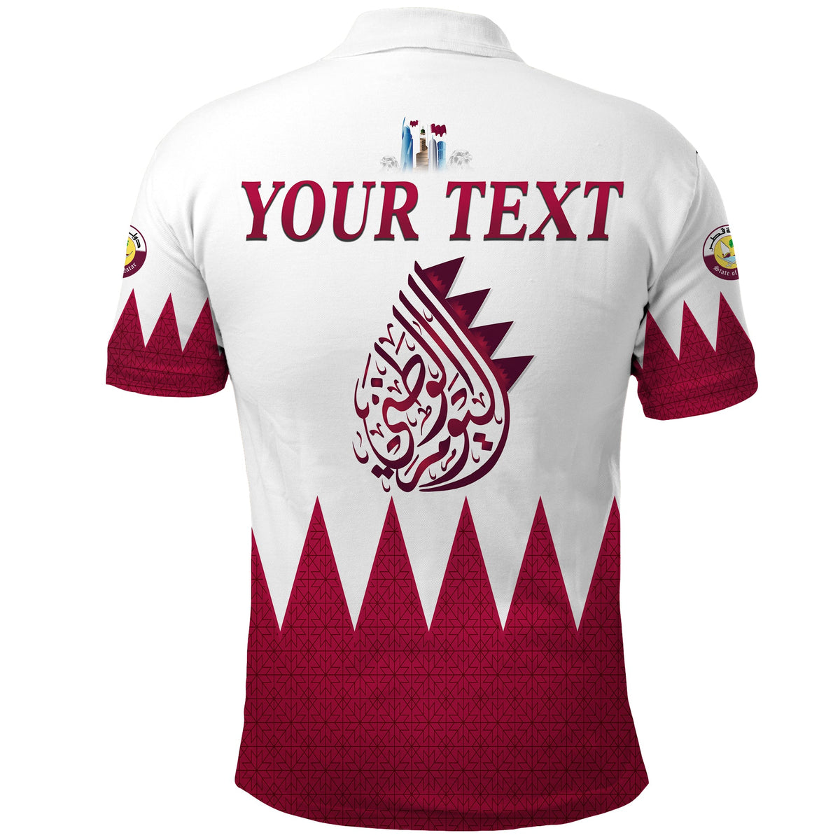 Custom Qatar Polo Shirt Happy National Day Style Flag LT13 - Wonder Print Shop