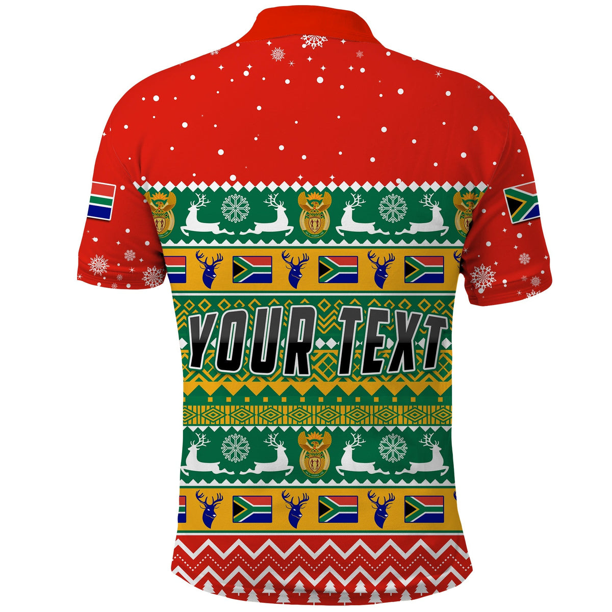 Custom South Africa Polo Shirt Christmas African Springbok LT13 - Wonder Print Shop