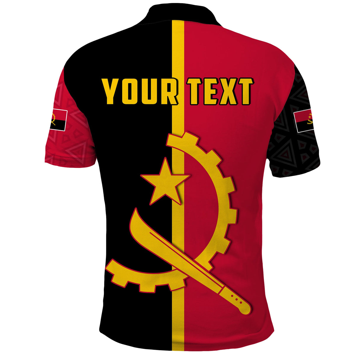 Custom Angola Polo Shirt Star and Flag Style Sporty LT13 - Wonder Print Shop