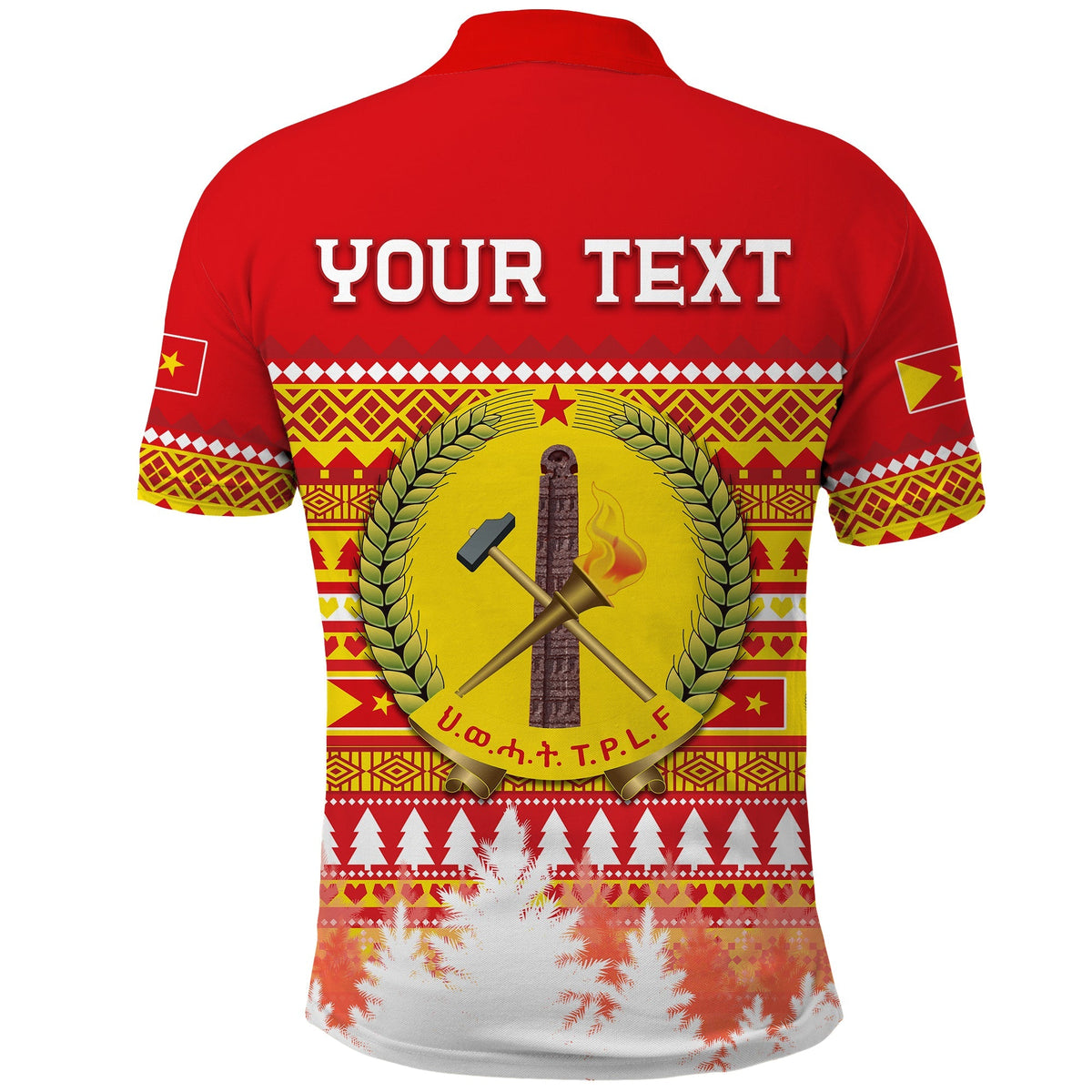 Custom Tigray Polo Shirt Merry Christmas Mix African Pattern LT13 - Wonder Print Shop