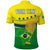 Custom Brazil Football Polo Shirt Soccer Campeao Football 2022 Brasil Mix Map LT13