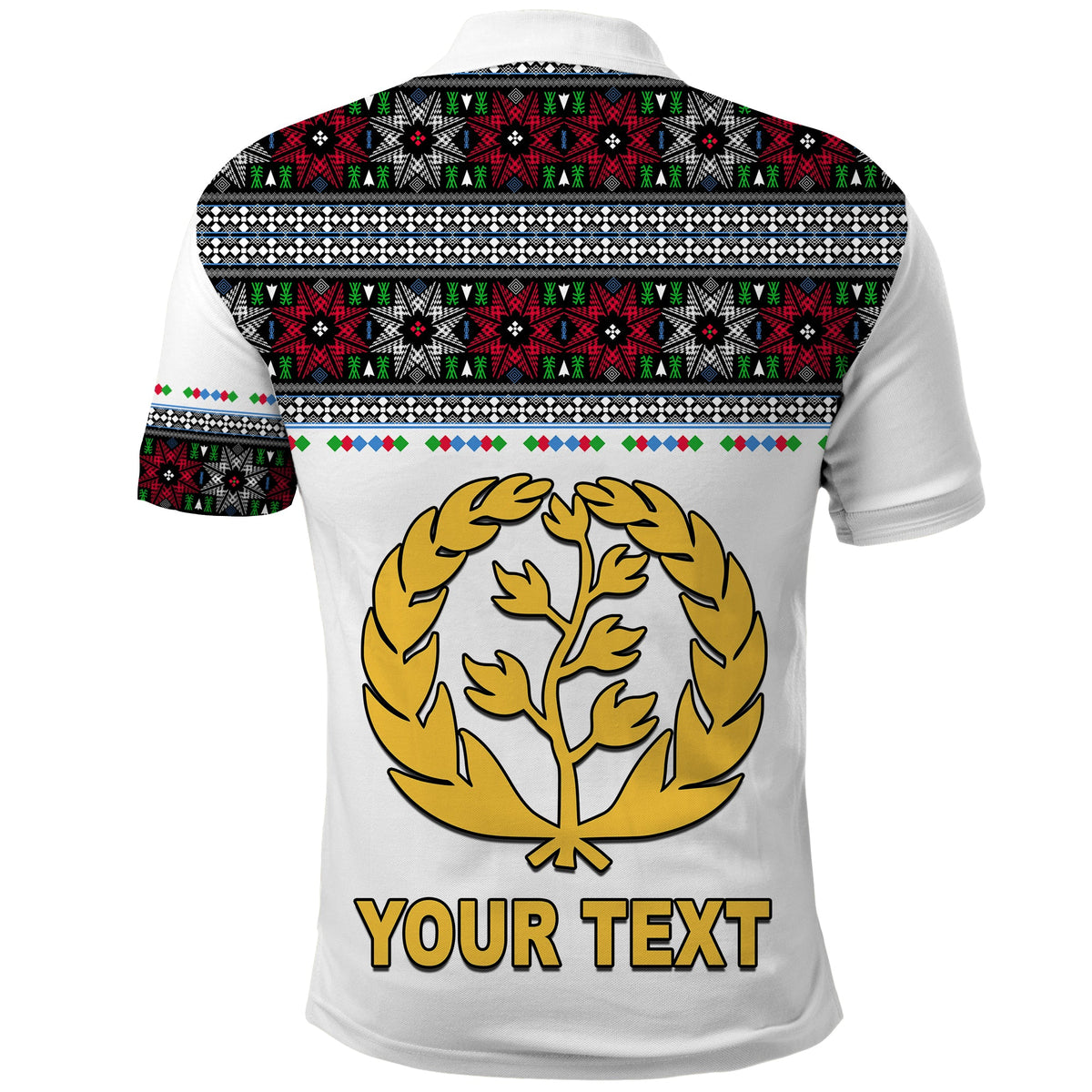 Custom Eritrea Tibeb Polo Shirt Eritrean Cross Mix Flag LT13 - Wonder Print Shop
