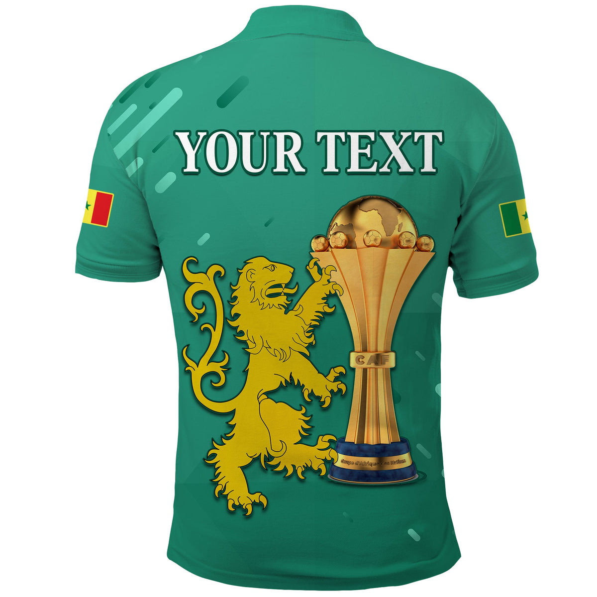Custom Senegal Football Polo Shirt The Champions 2022 Style Map and Lion LT13 - Wonder Print Shop