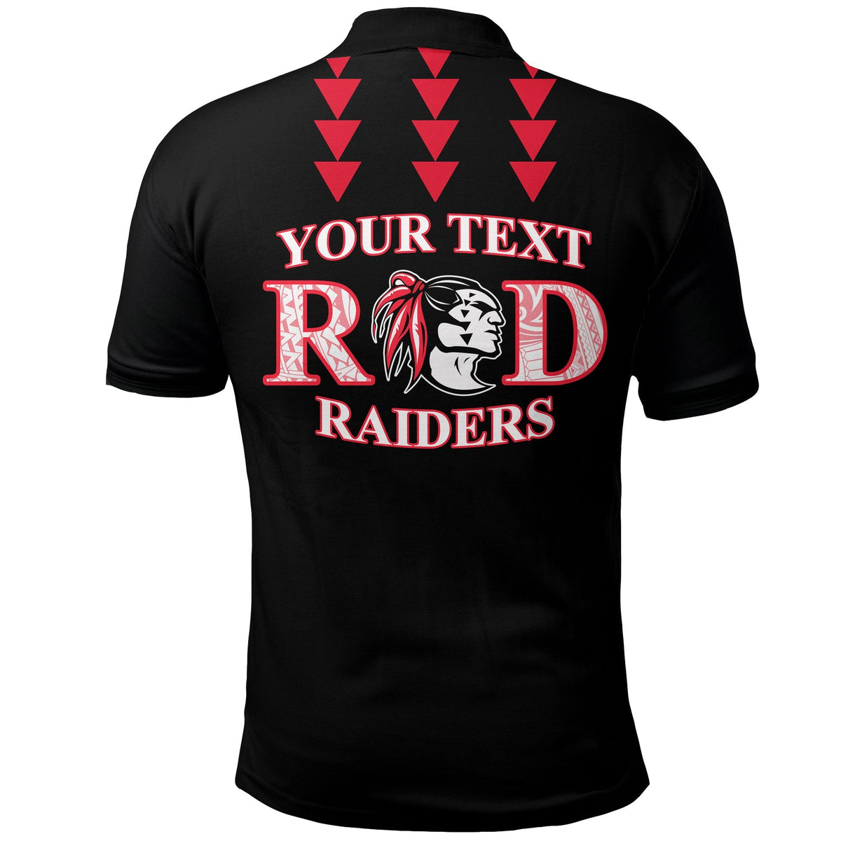 Custom Red Raiders Polo Shirt Kahuku School LT13 - Wonder Print Shop
