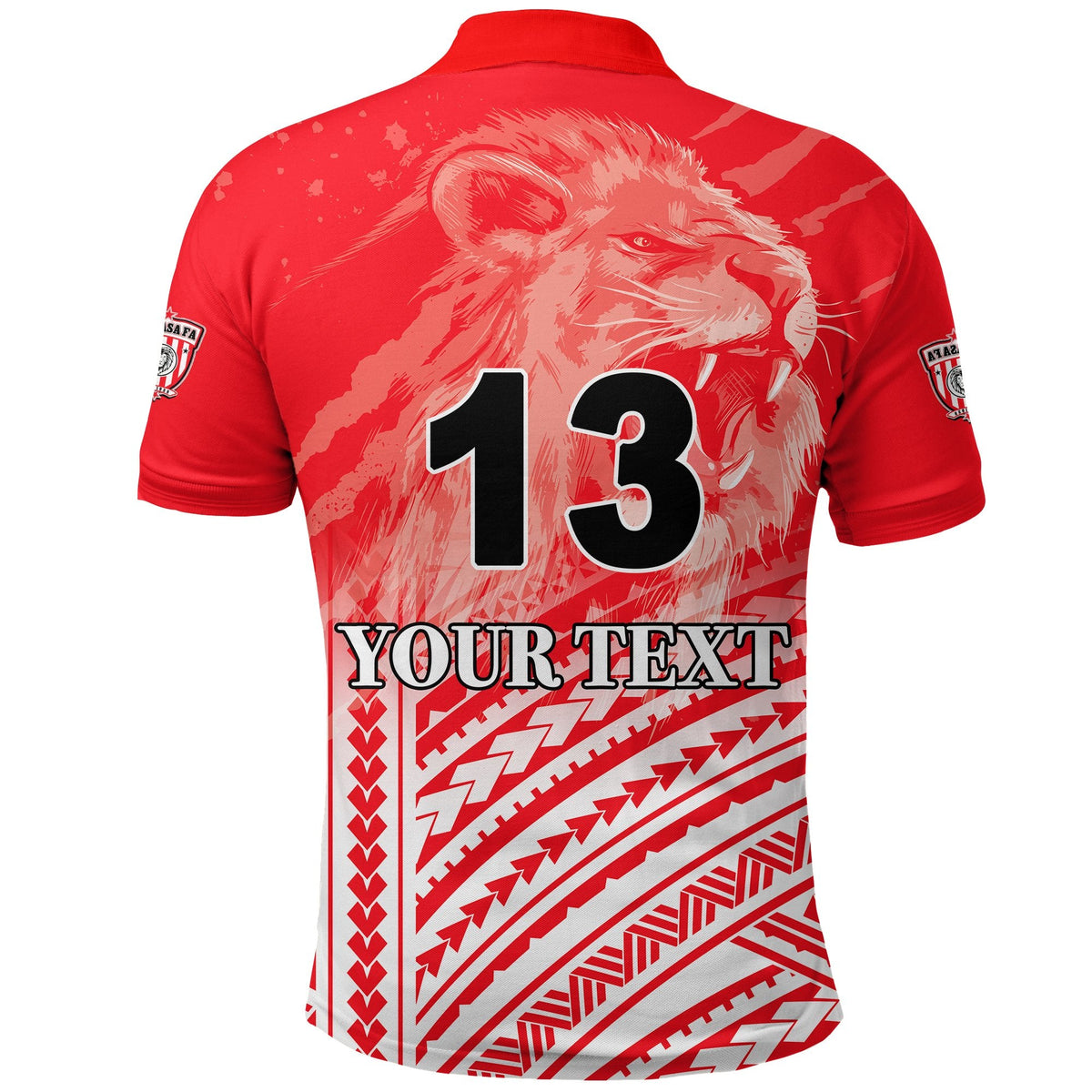 Custom LABASA Football Polo Shirt Strong Lion Of Custom Fiji Text and Number LT13 - Wonder Print Shop