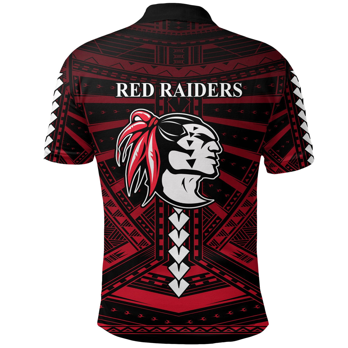 Polynesian Red Raiders Polo Shirt Kahuku Hawaii School LT13 - Wonder Print Shop