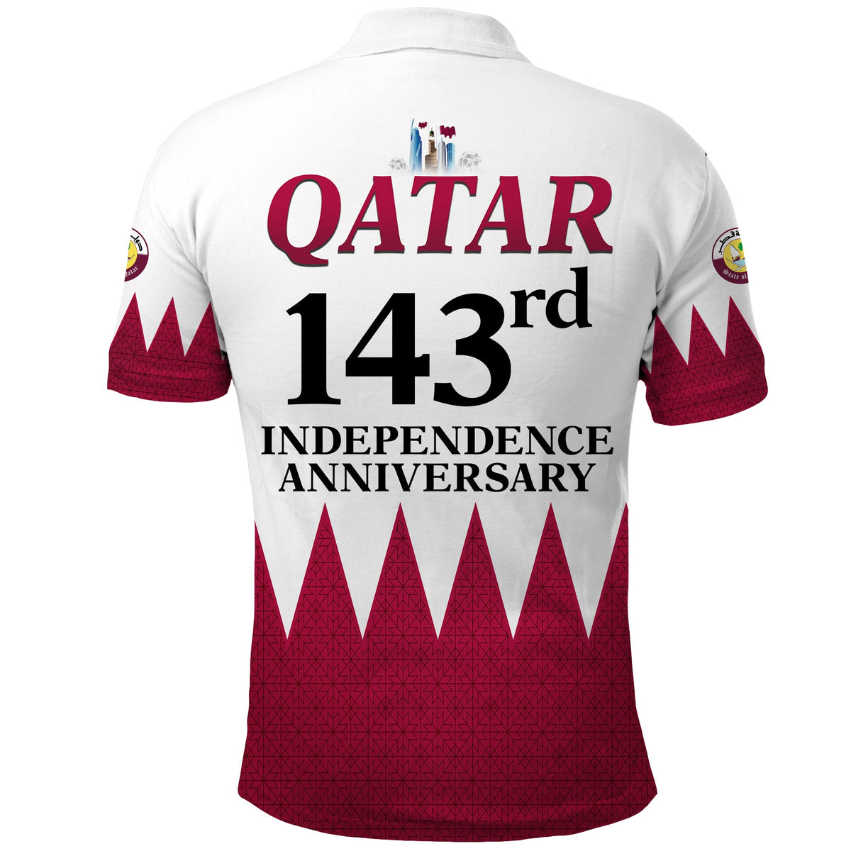 Qatar Polo Shirt Happy National Day Style Flag LT13 - Wonder Print Shop