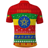 Ethiopia Polo Shirt Merry Christmas Mix African Pattern LT13 - Wonder Print Shop