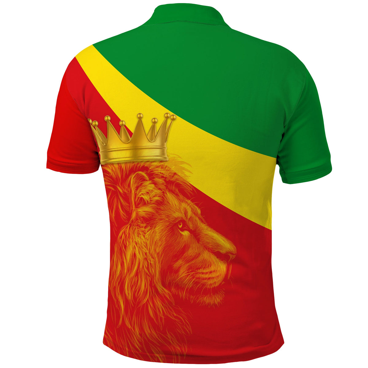 Ethiopia Polo Shirt Ethiopian Cross and Lion of Judah LT13 - Wonder Print Shop