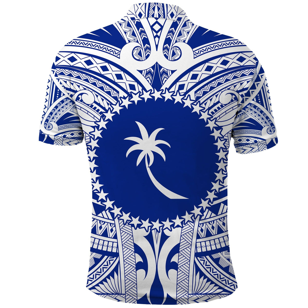 Custom Chuuk Flag Polo Shirt Micronesia Style Blue LT13 - Wonder Print Shop