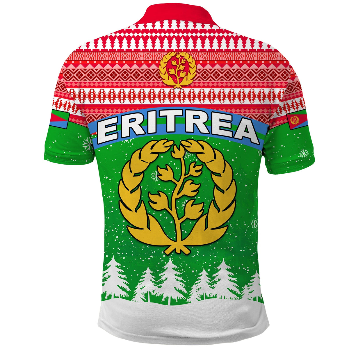 Eritrea Polo Shirt Merry Christmas Mix African Pattern LT13 - Wonder Print Shop