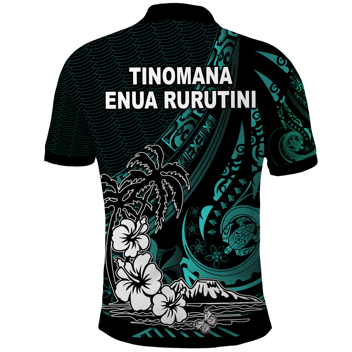 (TINOMANA) Polo Shirt The Flow Of The Ocean Green LT13 - Wonder Print Shop