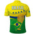 Brazil Football Polo Shirt Soccer Campeao Football 2022 Brasil Mix Map LT13