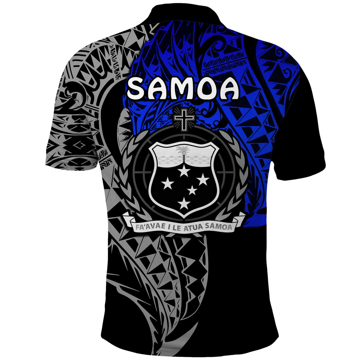 Custom Siva Samoa Polo Shirt Samoan Dance Mix Blue Polynesian LT13 - Wonder Print Shop