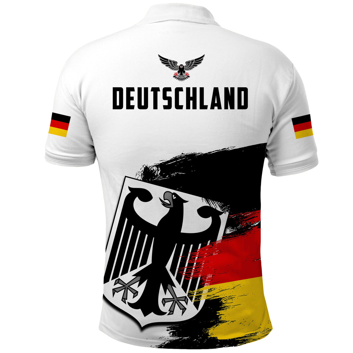 Germany Polo Shirt Grunge Deutschland Flag and Eagle LT13 - Wonder Print Shop