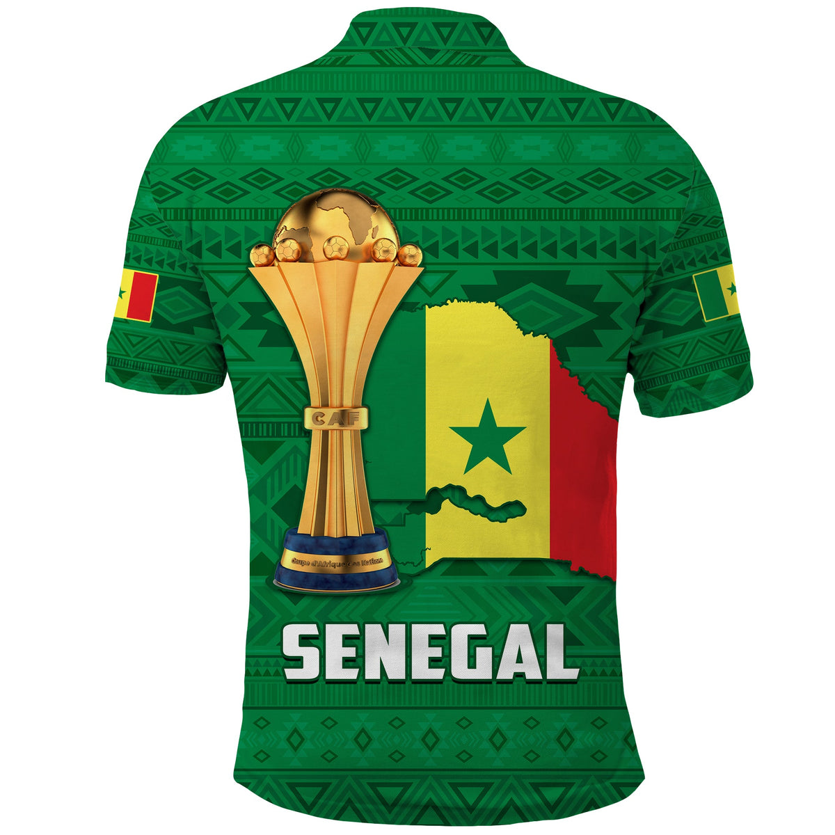 Senegal Football Polo Shirt Champion D Afrique LT13 - Wonder Print Shop