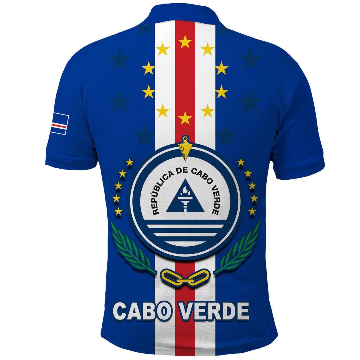 Custom Cape Verde Polo Shirt Pride Cabo Verde LT13 - Wonder Print Shop
