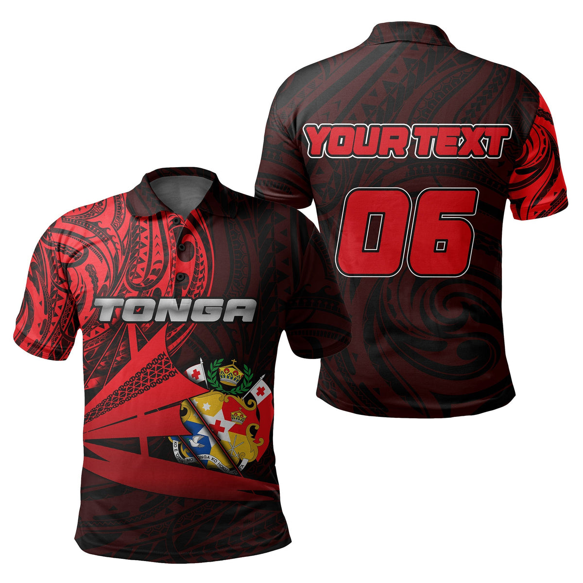 (Custom And Number) Tonga Polo Shirt Kalia Polynesian NO.1 LT6 - Wonder Print Shop