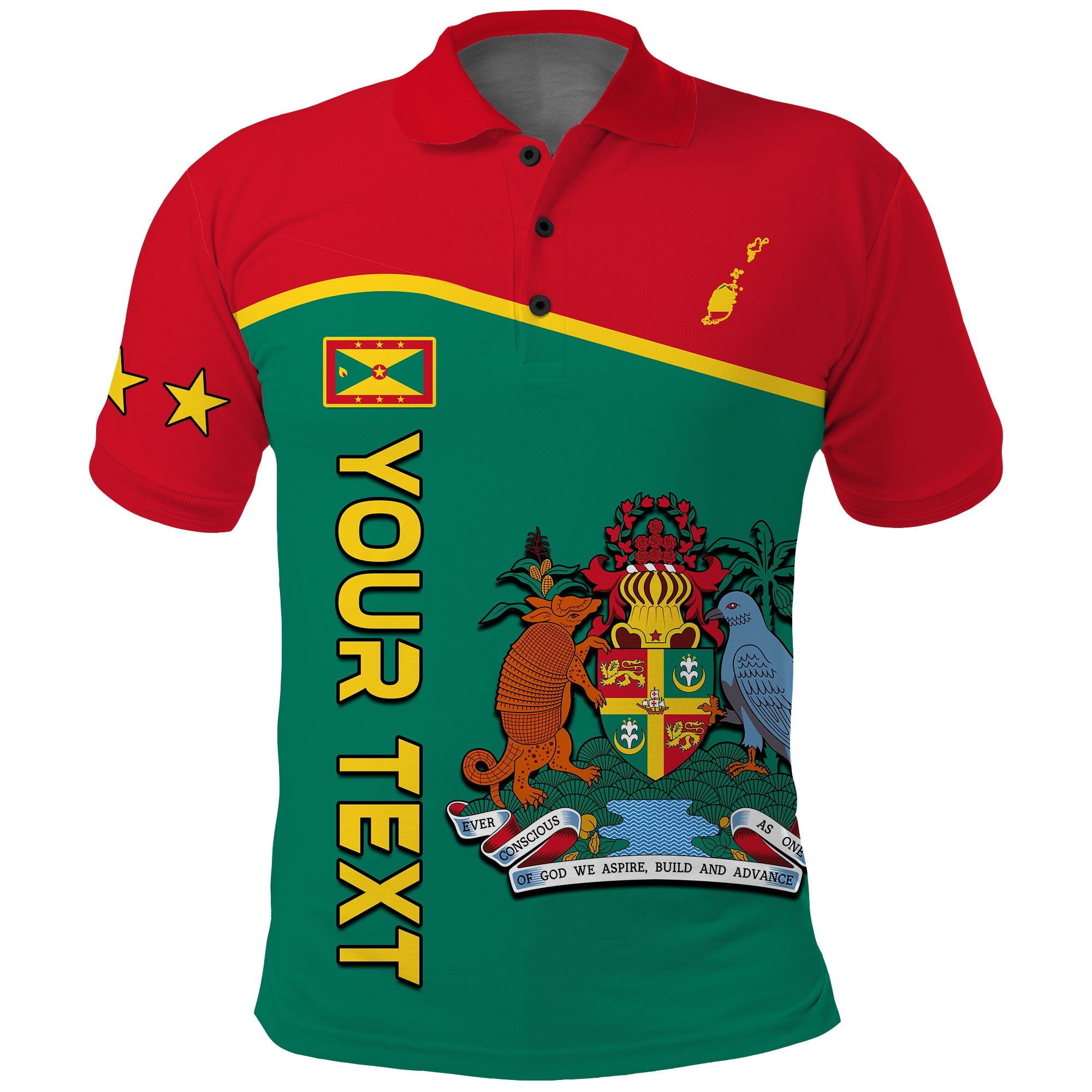 Custom Grenada Polo Shirt Coat Of Arms and Map Impressive LT13 - Wonder Print Shop