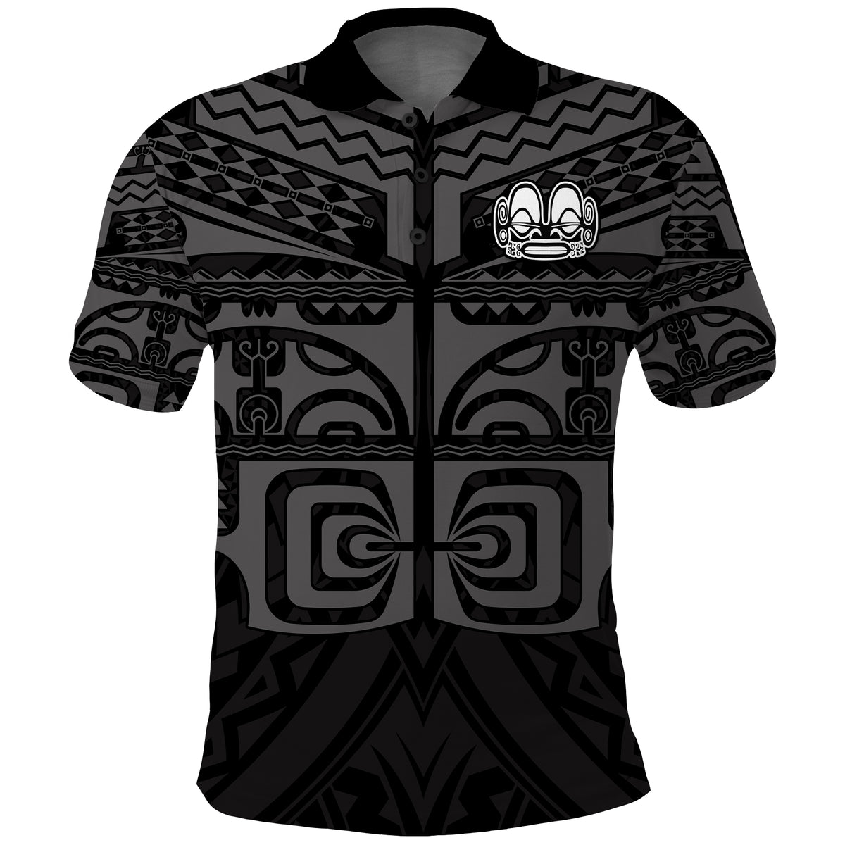 Custom Marquesas Islands Polo Shirt Marquesas Tattoo Gray Special LT13 - Wonder Print Shop
