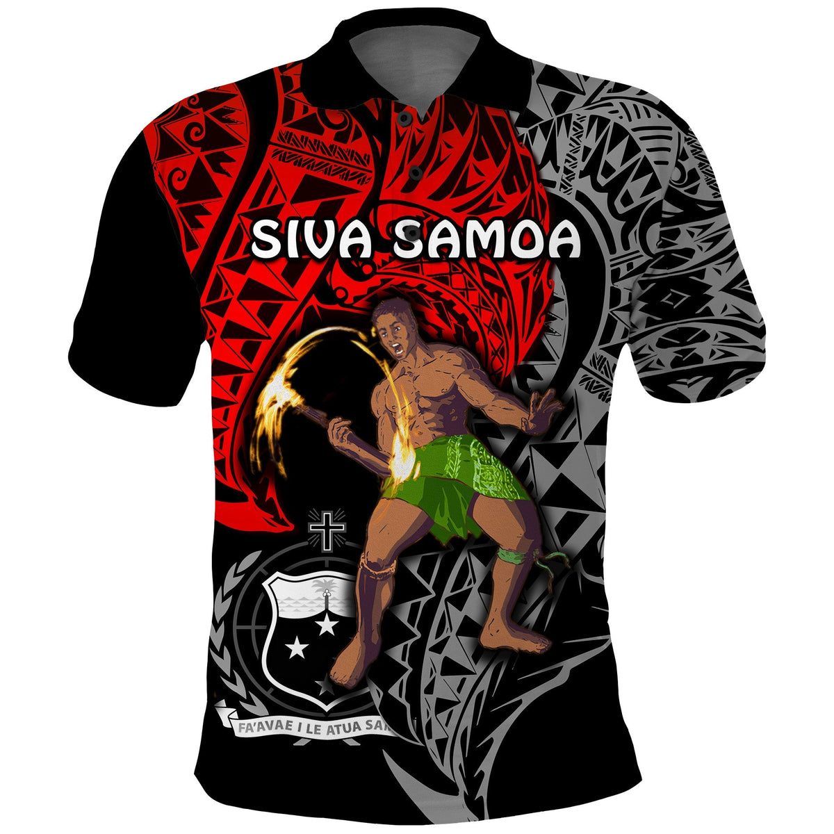 Siva Samoa Polo Shirt Samoan Dance Mix Red Polynesian LT13 - Wonder Print Shop