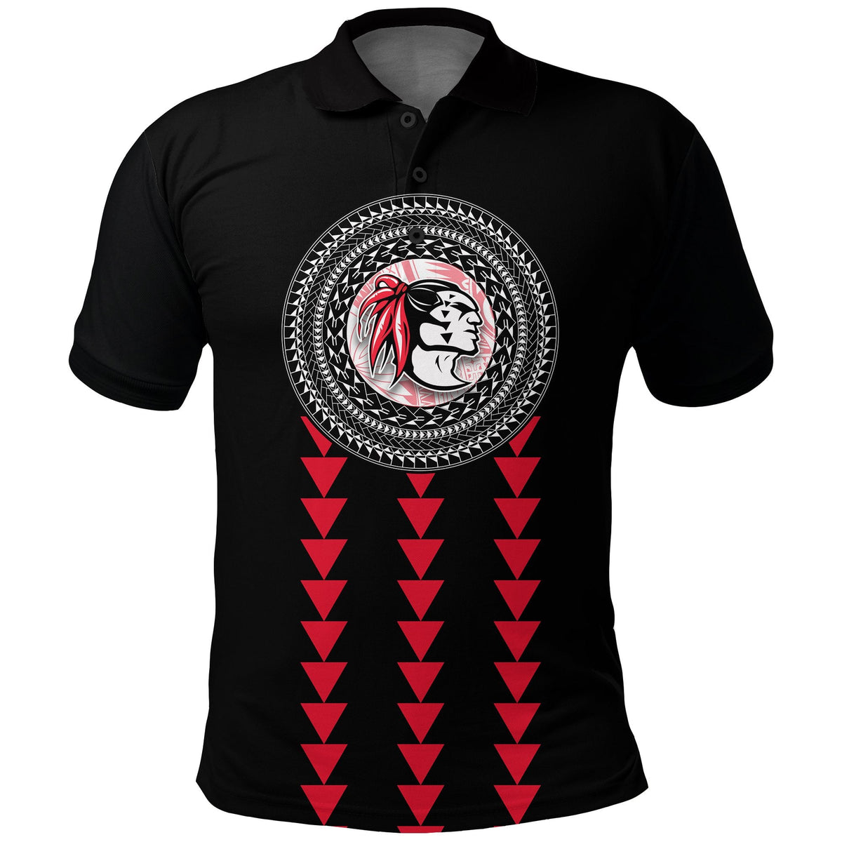 Red Raiders Polo Shirt Kahuku School LT13 - Wonder Print Shop