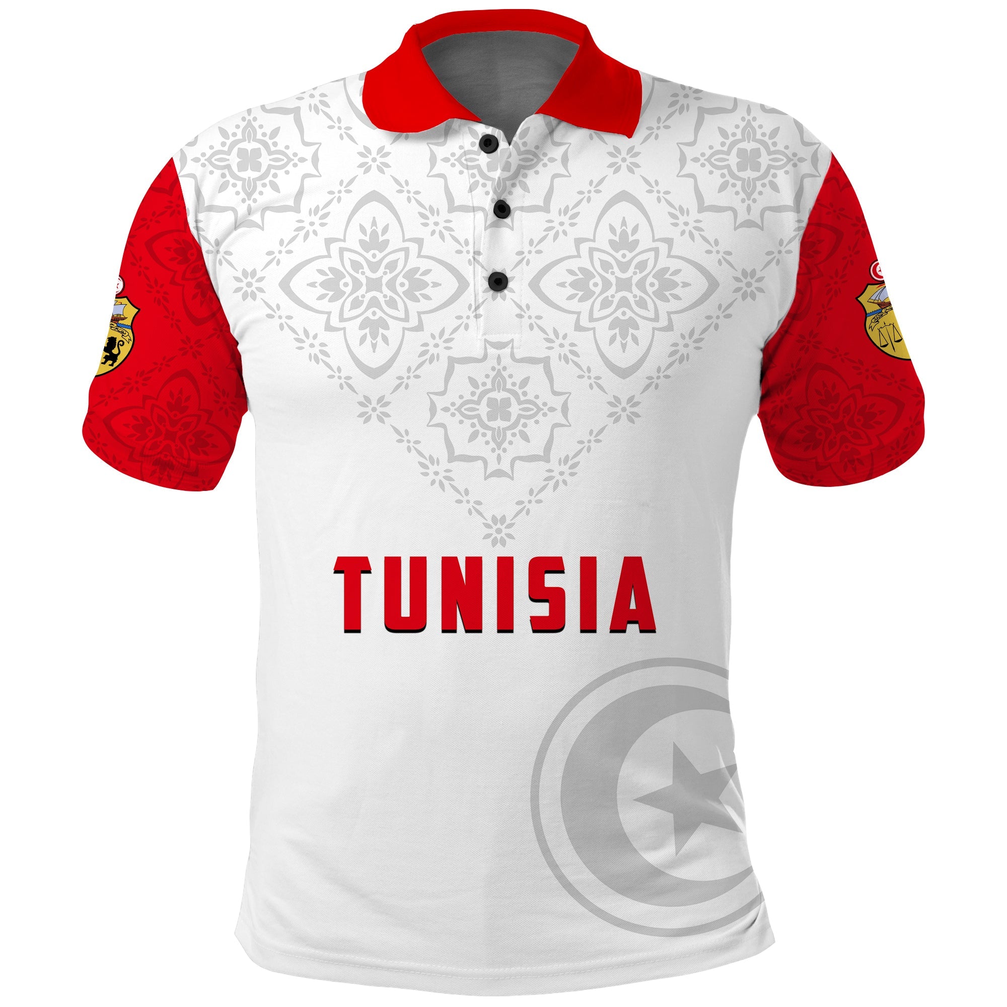 Tunisia Polo Shirt Tunisian Patterns Sporty Style LT13 - Wonder Print Shop