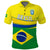 Custom Brazil Football Polo Shirt Soccer Campeao Football 2022 Brasil Mix Map LT13