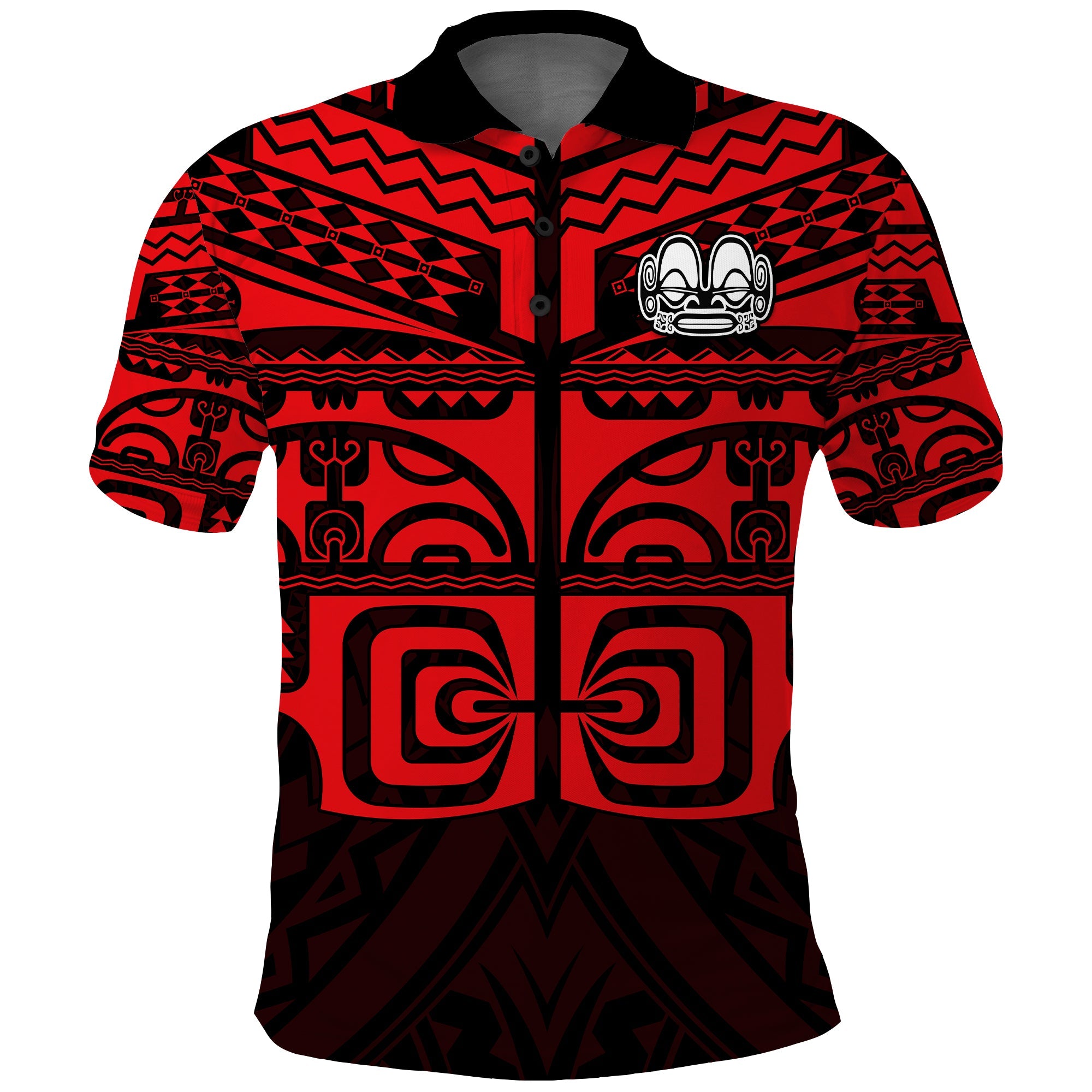 Custom Marquesas Islands Polo Shirt Marquesas Tattoo Red Special LT13 - Wonder Print Shop
