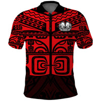 Custom Marquesas Islands Polo Shirt Marquesas Tattoo Red Special LT13 - Wonder Print Shop