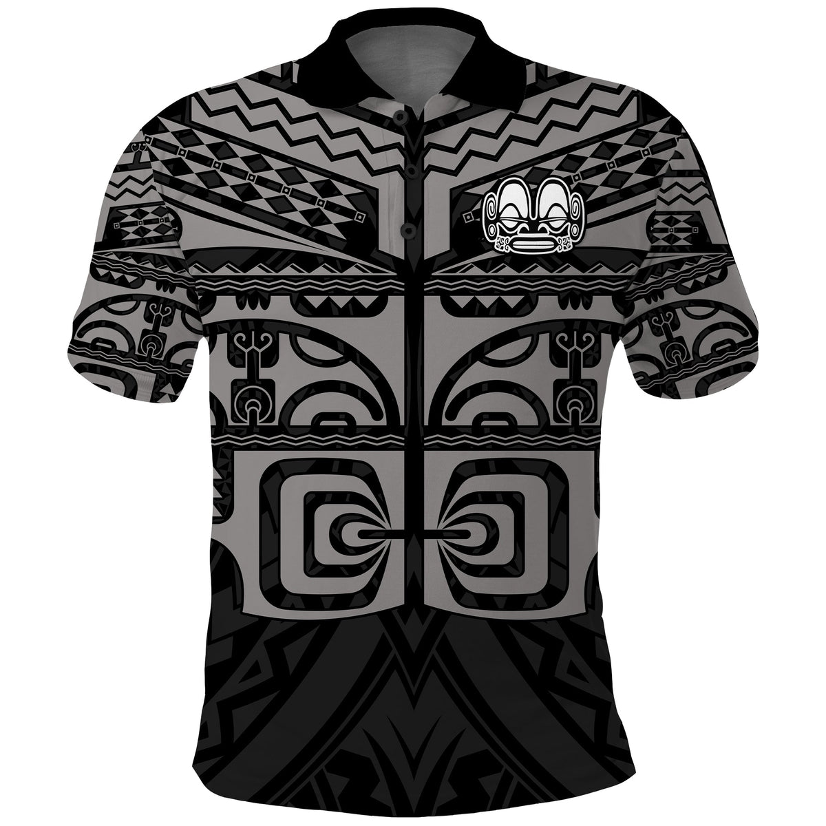Custom Marquesas Islands Polo Shirt Marquesas Tattoo Gray Special LT13 - Wonder Print Shop