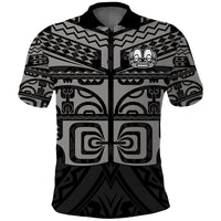 Custom Marquesas Islands Polo Shirt Marquesas Tattoo Gray Special LT13 - Wonder Print Shop