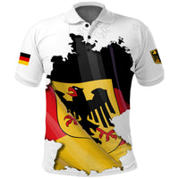 Custom Germany Polo Shirt Grunge Deutschland Map and Coat Of Arms LT13 - Wonder Print Shop