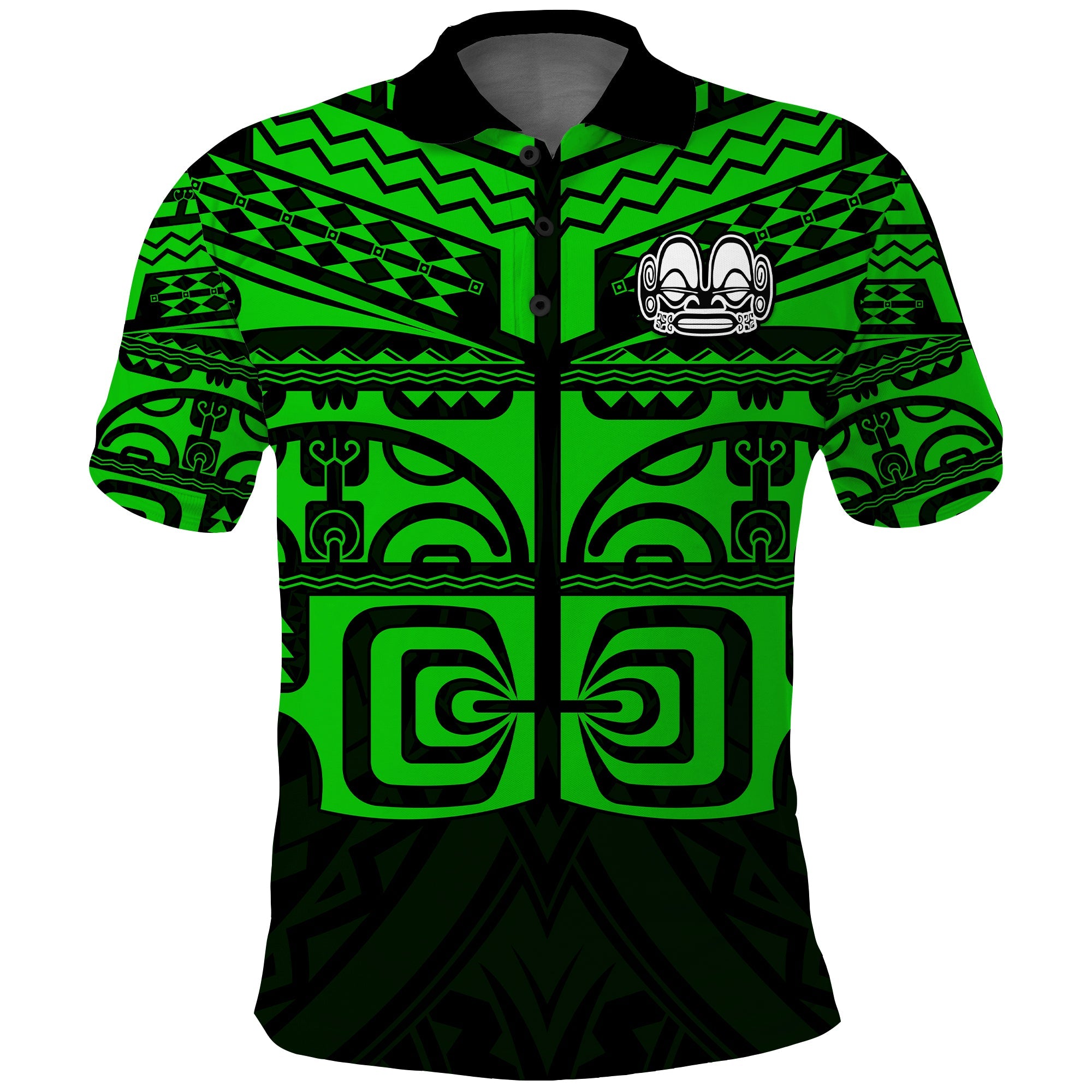 Custom Marquesas Islands Polo Shirt Marquesas Tattoo Green Special LT13 - Wonder Print Shop
