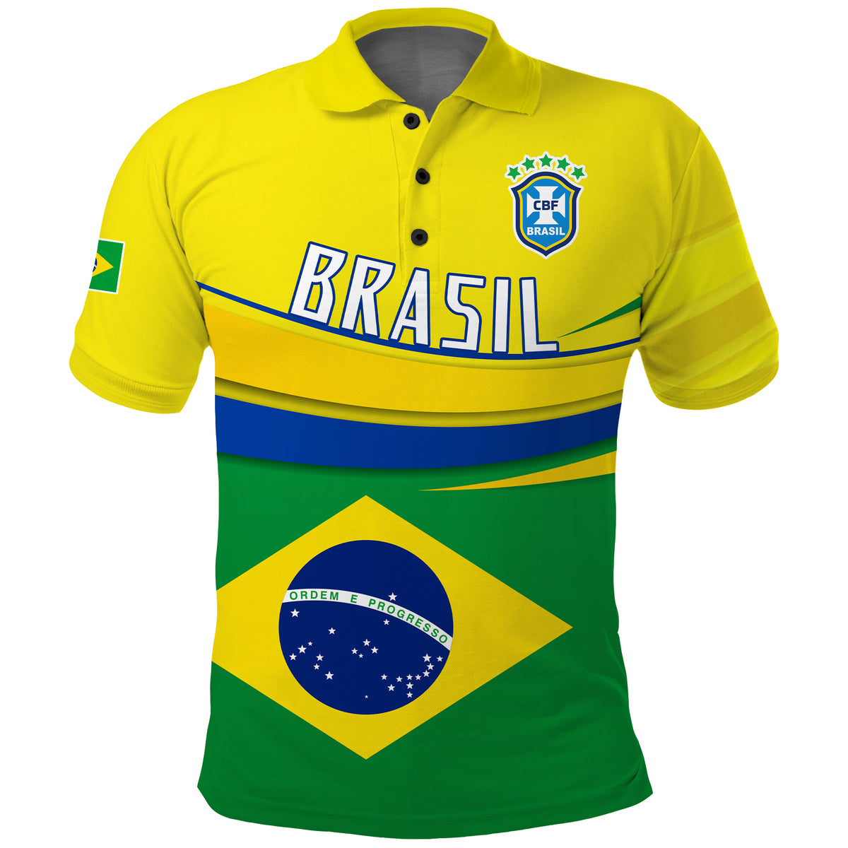 Brazil Football Polo Shirt Soccer Campeao Football 2022 Brasil Mix Map LT13 - Wonder Print Shop