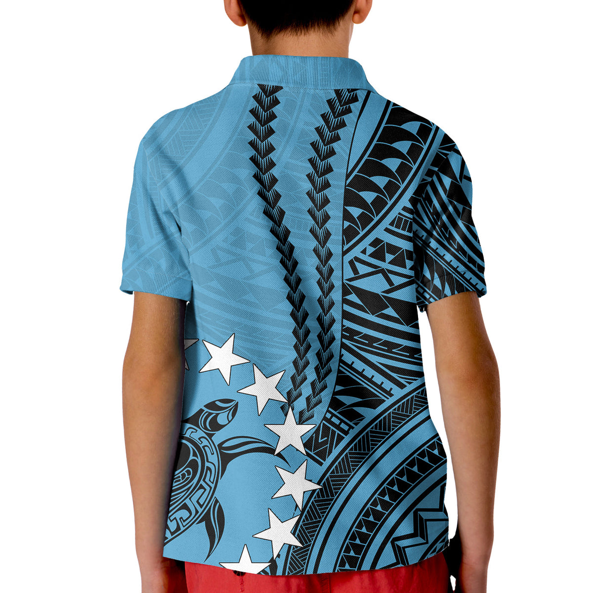 Cook Islands Mauke Polynesian Polo Shirt KID LT6 - Wonder Print Shop